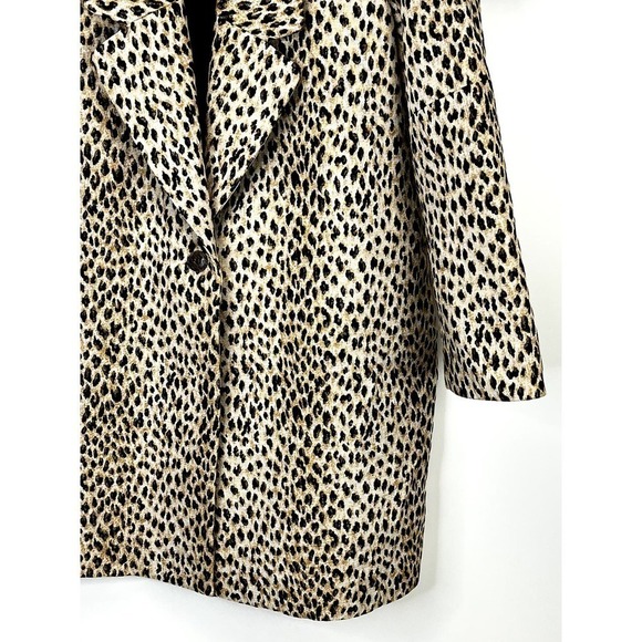 Diane von Furstenburg Britta Leopard Print Overcoat SZ 12 - Picture 5 of 12